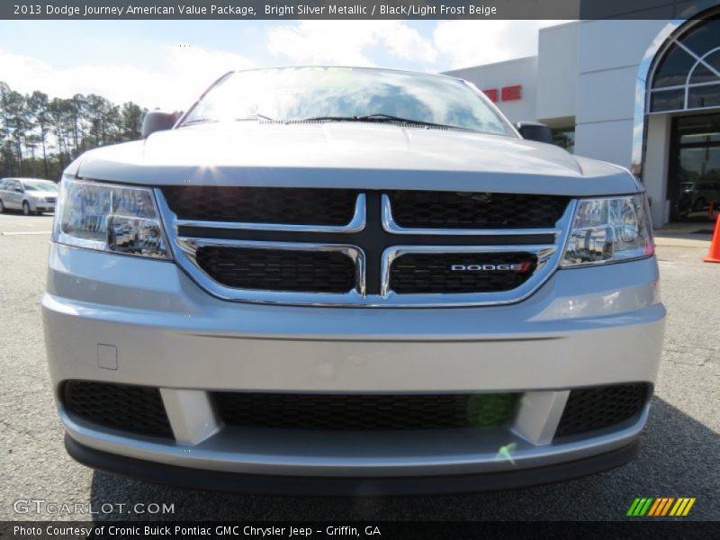Bright Silver Metallic / Black/Light Frost Beige 2013 Dodge Journey American Value Package