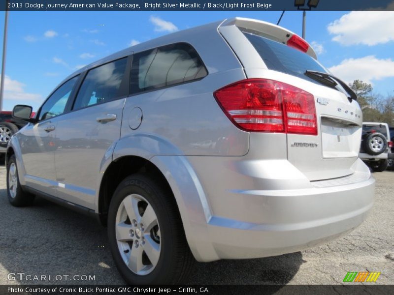 Bright Silver Metallic / Black/Light Frost Beige 2013 Dodge Journey American Value Package