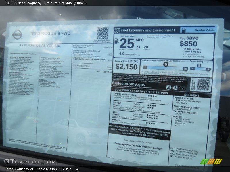 Platinum Graphite / Black 2013 Nissan Rogue S