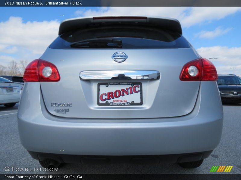 Brilliant Silver / Black 2013 Nissan Rogue S