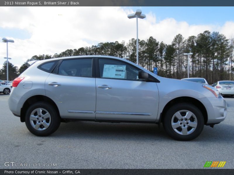 Brilliant Silver / Black 2013 Nissan Rogue S
