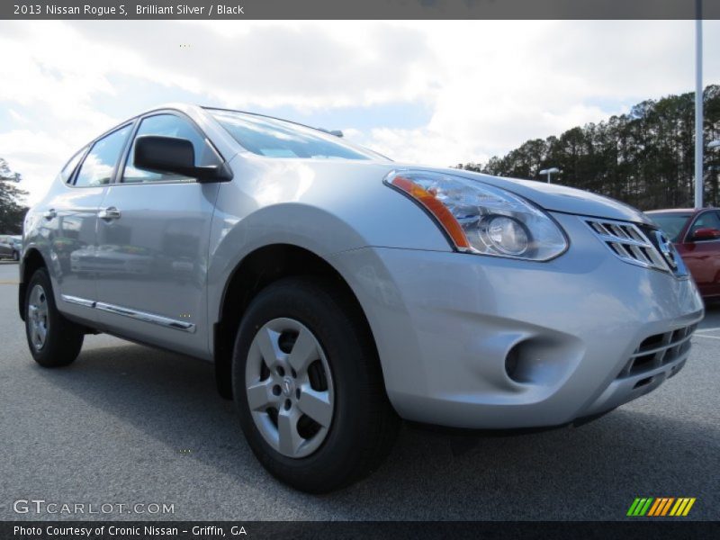 Brilliant Silver / Black 2013 Nissan Rogue S