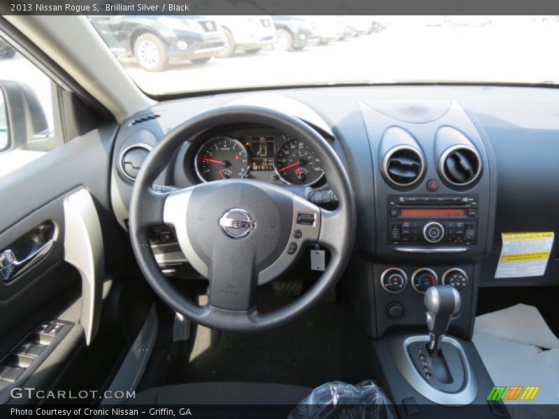 Brilliant Silver / Black 2013 Nissan Rogue S
