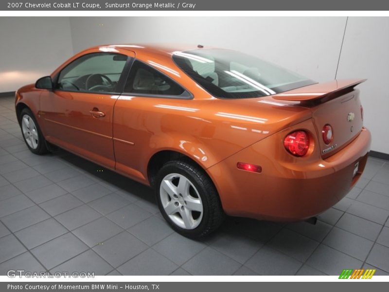Sunburst Orange Metallic / Gray 2007 Chevrolet Cobalt LT Coupe
