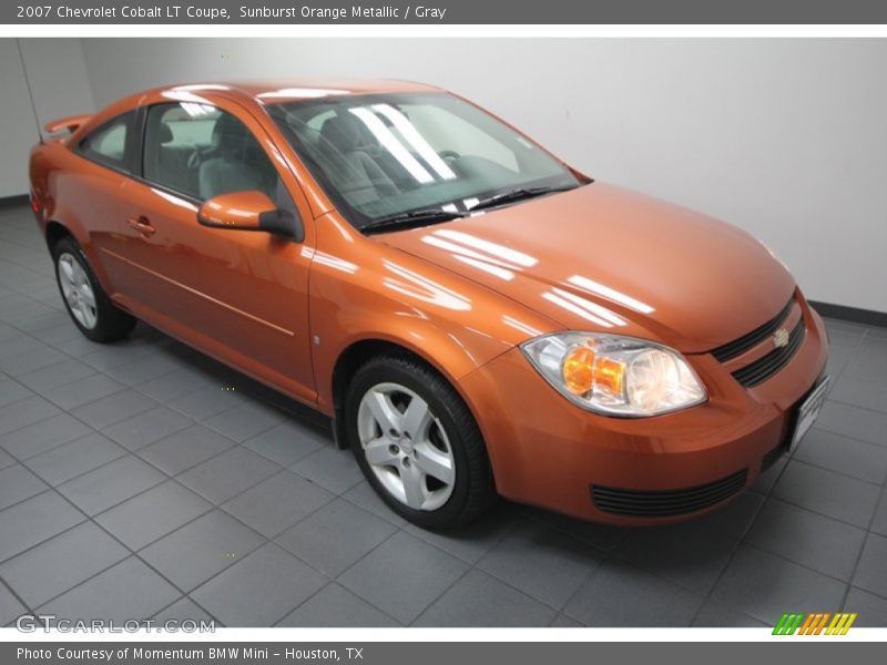 Sunburst Orange Metallic / Gray 2007 Chevrolet Cobalt LT Coupe