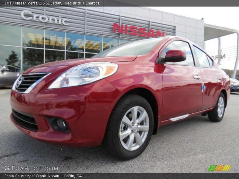 Red Brick / Charcoal 2013 Nissan Versa 1.6 SL Sedan