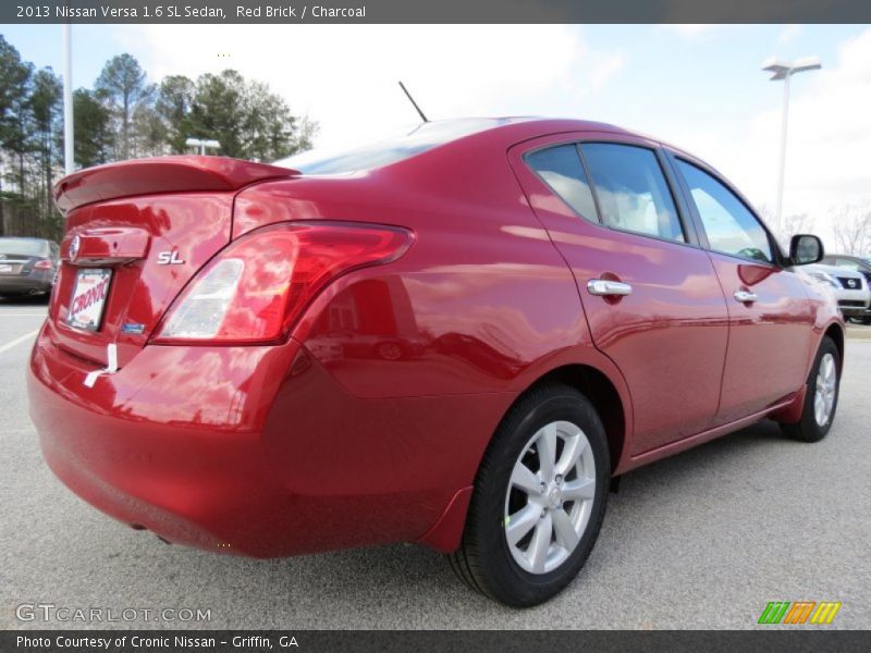Red Brick / Charcoal 2013 Nissan Versa 1.6 SL Sedan