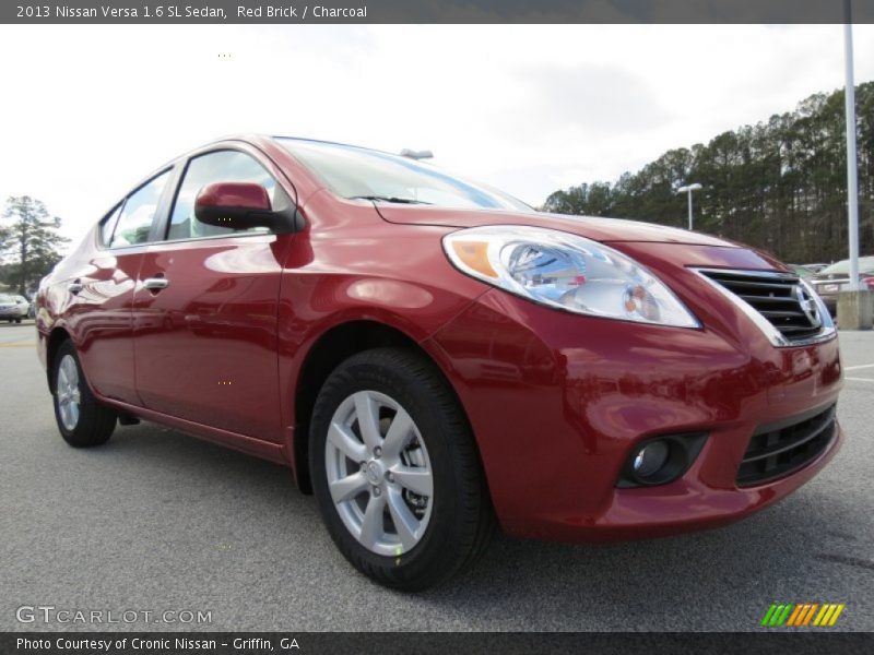 Red Brick / Charcoal 2013 Nissan Versa 1.6 SL Sedan