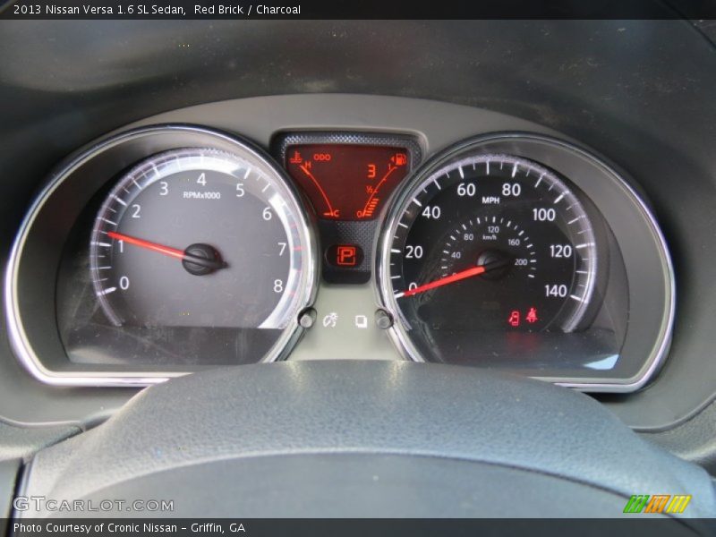 Red Brick / Charcoal 2013 Nissan Versa 1.6 SL Sedan
