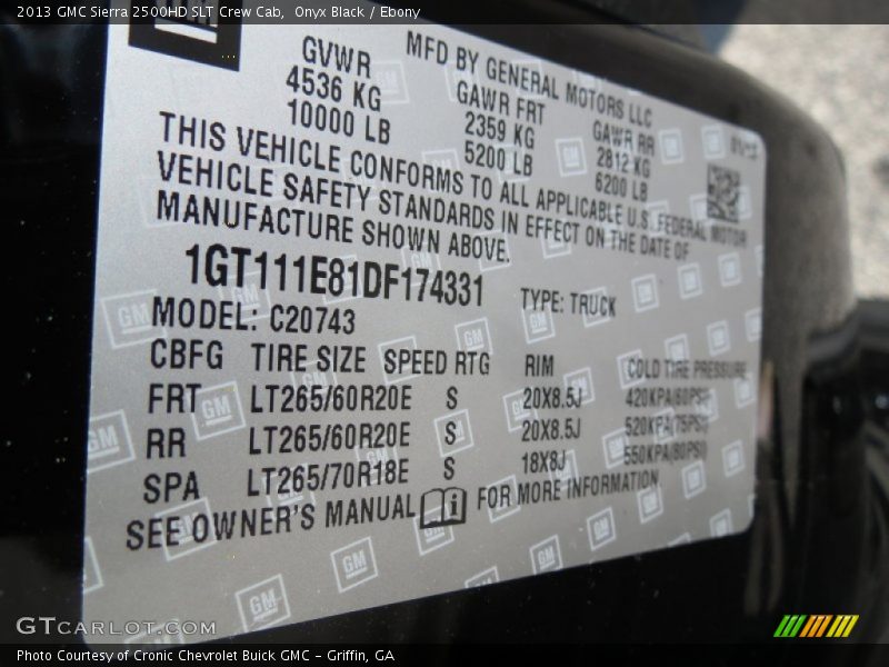 Onyx Black / Ebony 2013 GMC Sierra 2500HD SLT Crew Cab