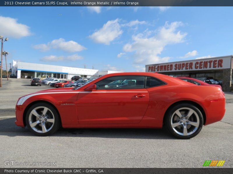 Inferno Orange Metallic / Inferno Orange 2013 Chevrolet Camaro SS/RS Coupe