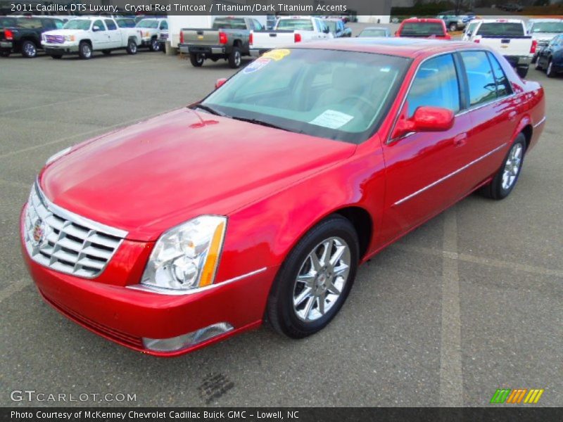 Crystal Red Tintcoat / Titanium/Dark Titanium Accents 2011 Cadillac DTS Luxury