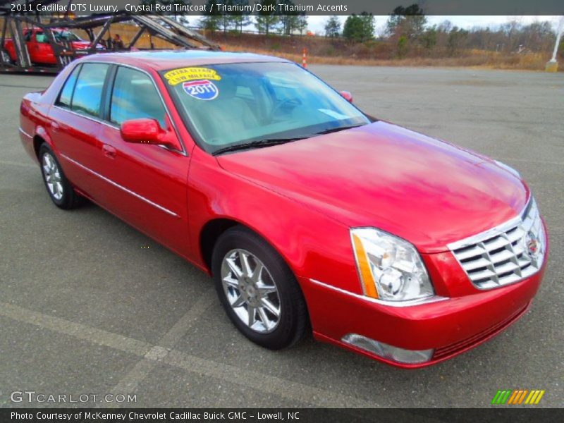 Crystal Red Tintcoat / Titanium/Dark Titanium Accents 2011 Cadillac DTS Luxury