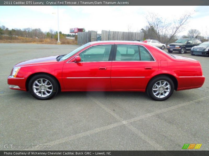 Crystal Red Tintcoat / Titanium/Dark Titanium Accents 2011 Cadillac DTS Luxury