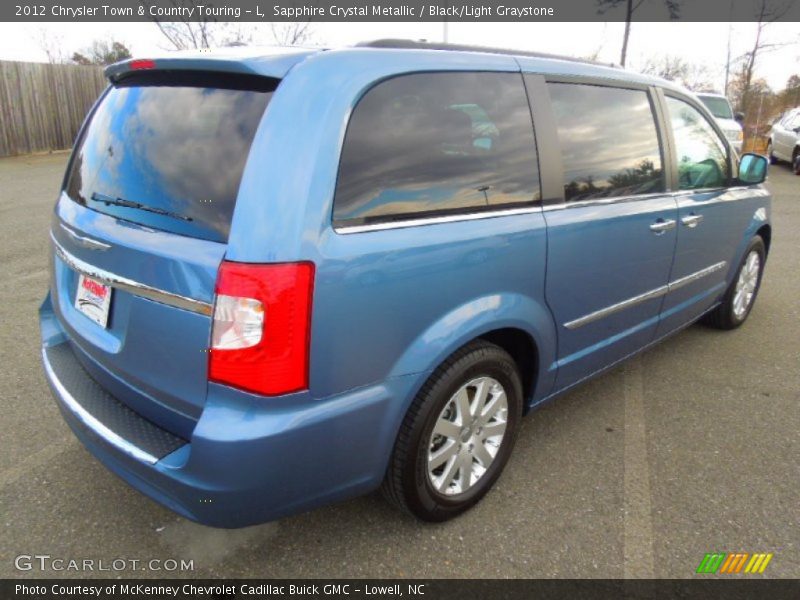 Sapphire Crystal Metallic / Black/Light Graystone 2012 Chrysler Town & Country Touring - L