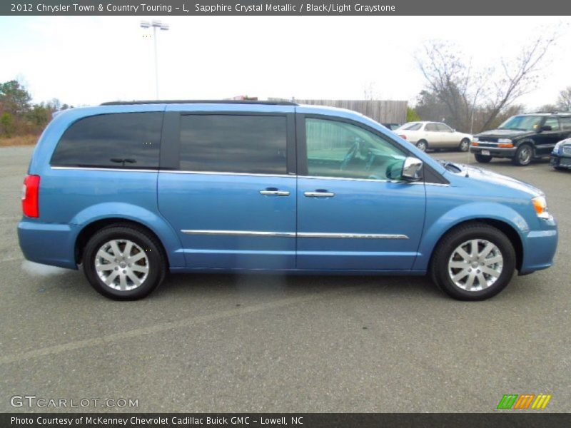 Sapphire Crystal Metallic / Black/Light Graystone 2012 Chrysler Town & Country Touring - L