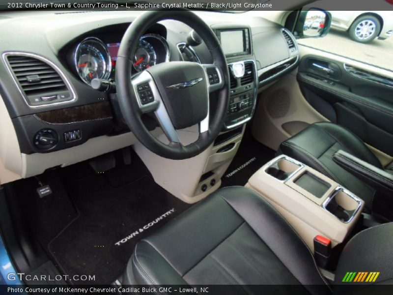 Black/Light Graystone Interior - 2012 Town & Country Touring - L 
