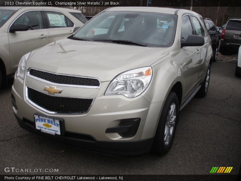 Champagne Silver Metallic / Jet Black 2013 Chevrolet Equinox LS