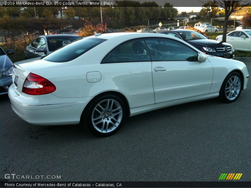 Arctic White / Black 2009 Mercedes-Benz CLK 350 Coupe