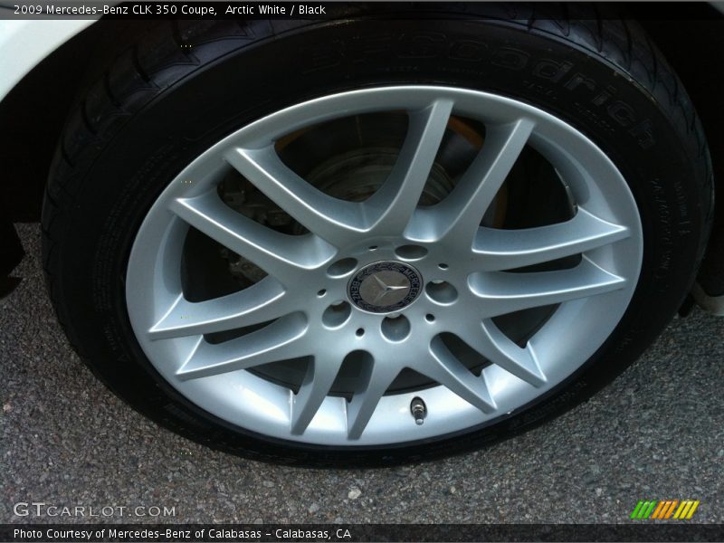 Arctic White / Black 2009 Mercedes-Benz CLK 350 Coupe