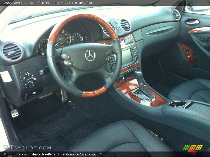 Arctic White / Black 2009 Mercedes-Benz CLK 350 Coupe