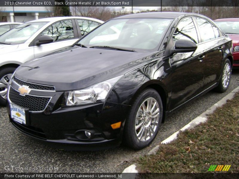 Black Granite Metallic / Jet Black/Sport Red 2013 Chevrolet Cruze ECO