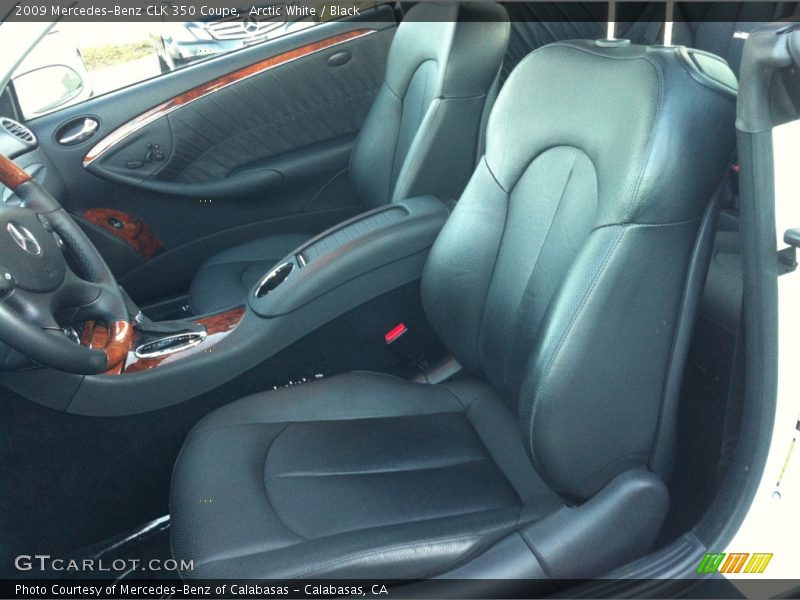 Arctic White / Black 2009 Mercedes-Benz CLK 350 Coupe