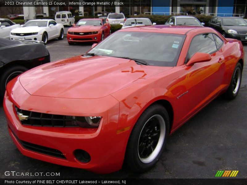 Inferno Orange Metallic / Black 2013 Chevrolet Camaro LS Coupe