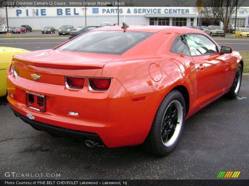 Inferno Orange Metallic / Black 2013 Chevrolet Camaro LS Coupe