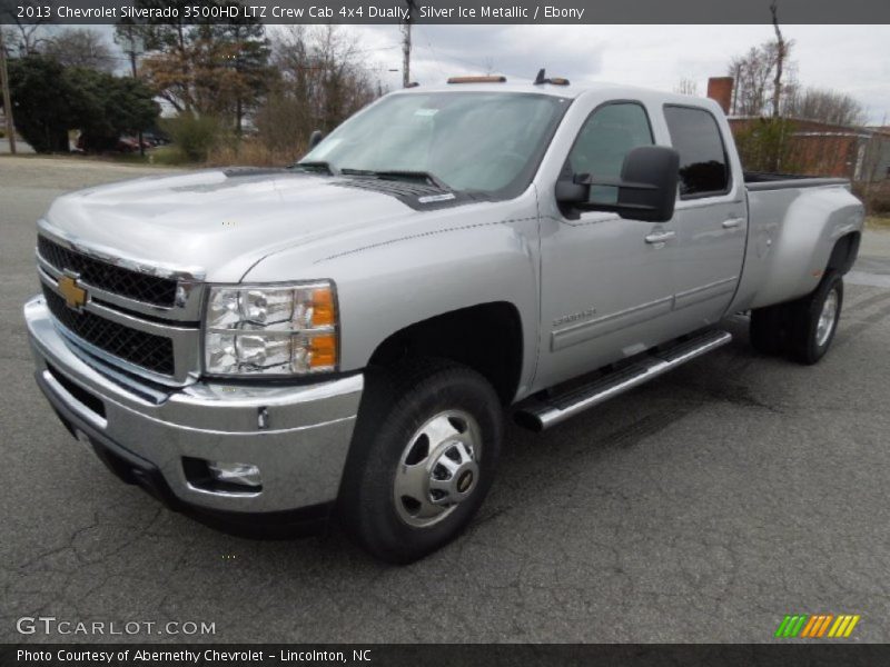 Silver Ice Metallic / Ebony 2013 Chevrolet Silverado 3500HD LTZ Crew Cab 4x4 Dually
