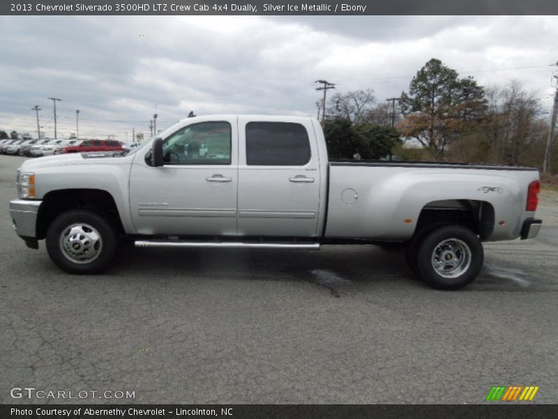 Silver Ice Metallic / Ebony 2013 Chevrolet Silverado 3500HD LTZ Crew Cab 4x4 Dually