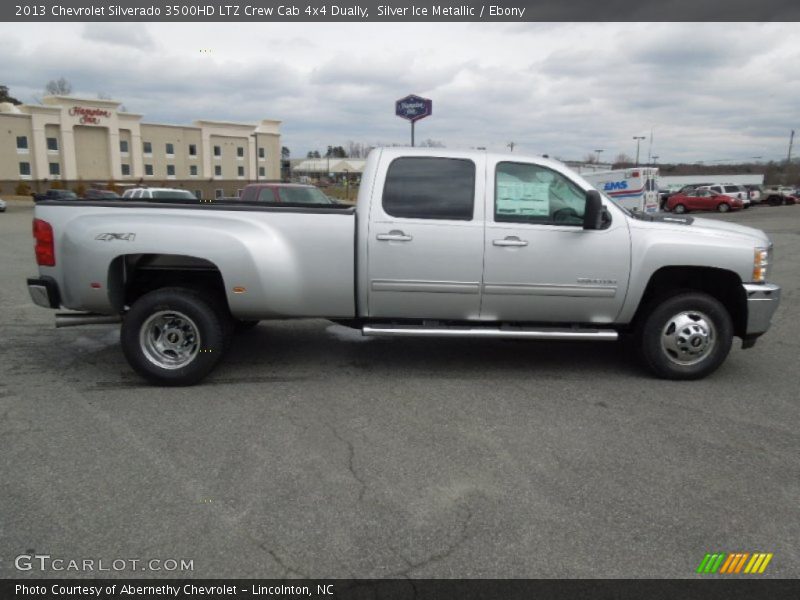 Silver Ice Metallic / Ebony 2013 Chevrolet Silverado 3500HD LTZ Crew Cab 4x4 Dually