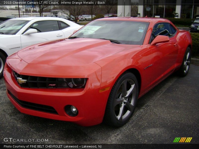 Inferno Orange Metallic / Black 2013 Chevrolet Camaro LT/RS Coupe