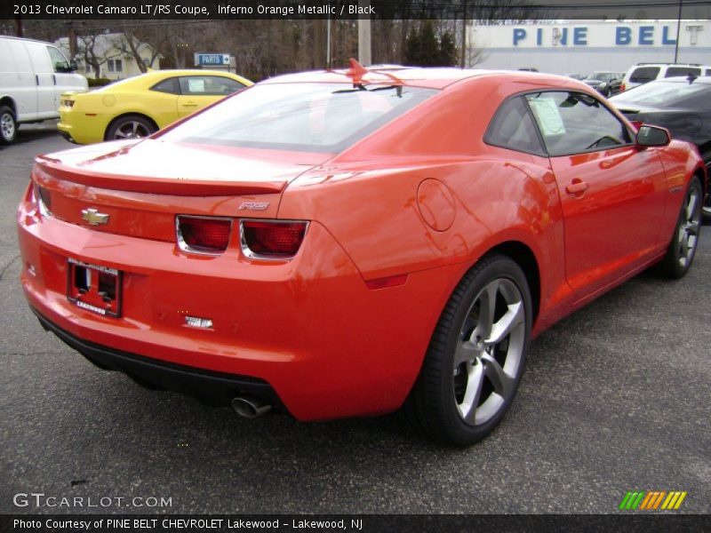 Inferno Orange Metallic / Black 2013 Chevrolet Camaro LT/RS Coupe