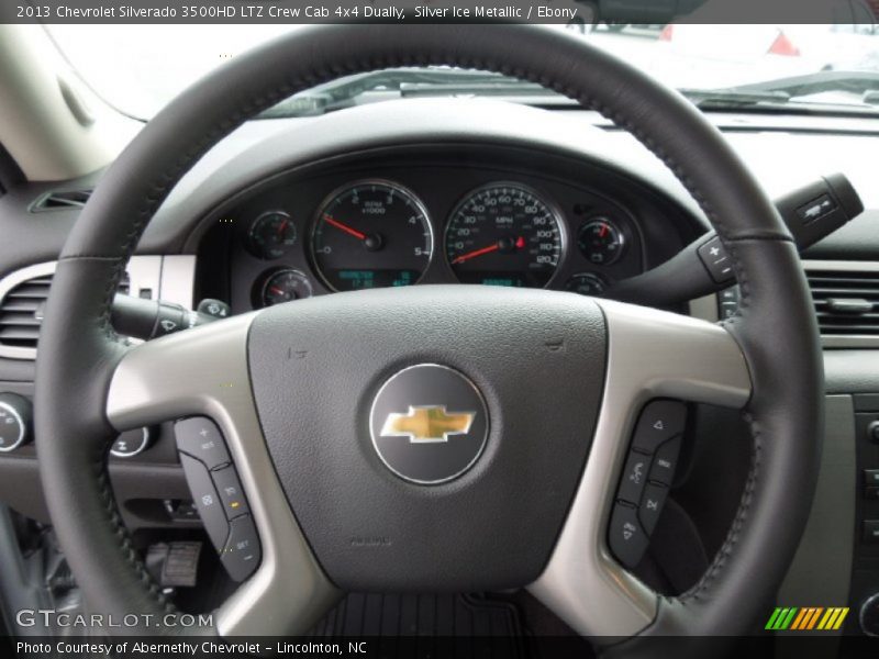 Silver Ice Metallic / Ebony 2013 Chevrolet Silverado 3500HD LTZ Crew Cab 4x4 Dually