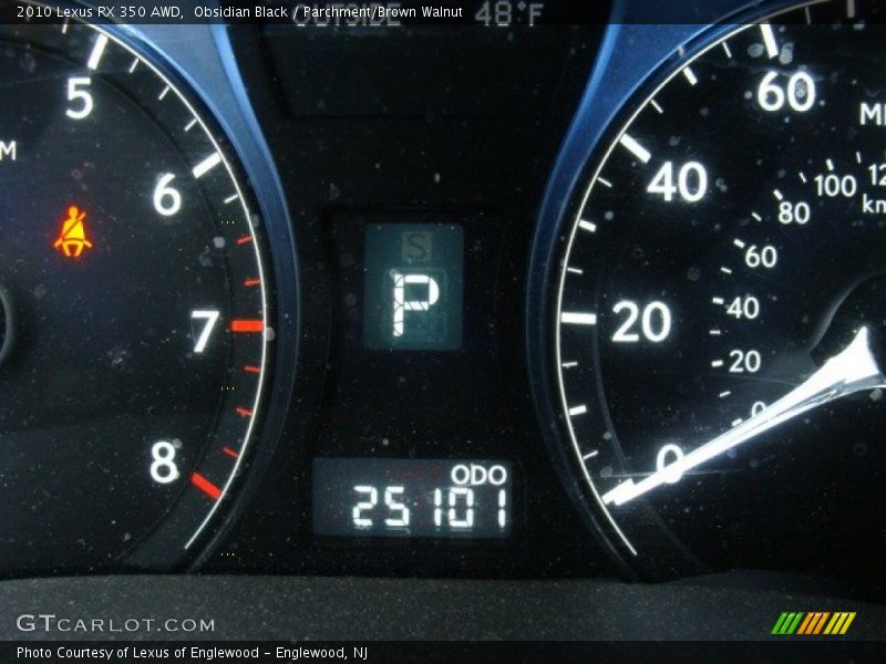 Obsidian Black / Parchment/Brown Walnut 2010 Lexus RX 350 AWD