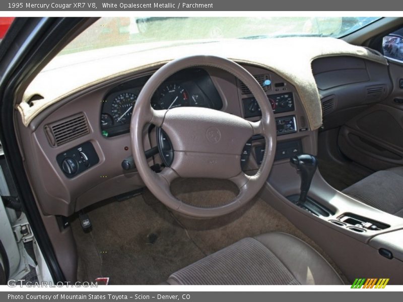 White Opalescent Metallic / Parchment 1995 Mercury Cougar XR7 V8