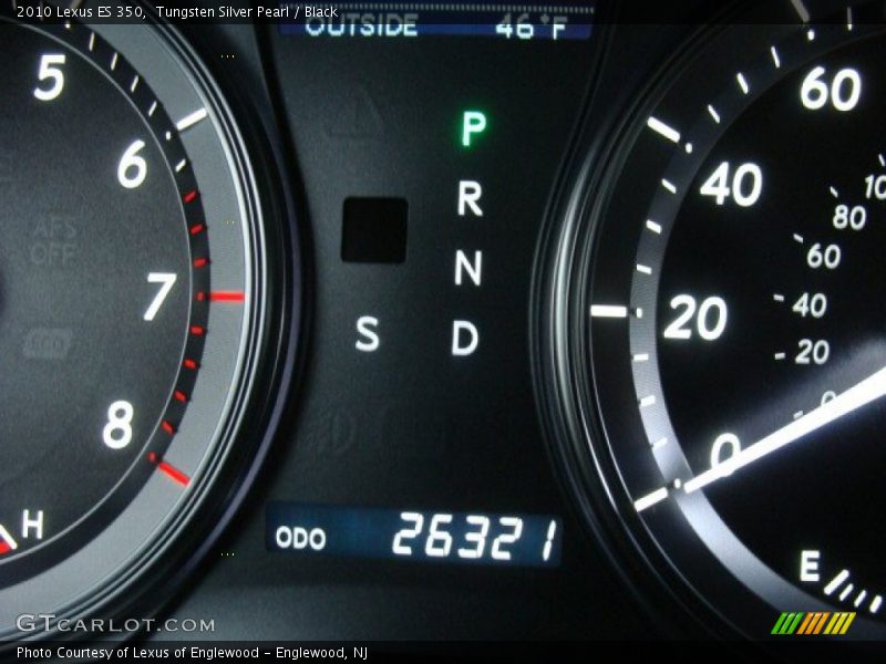 Tungsten Silver Pearl / Black 2010 Lexus ES 350