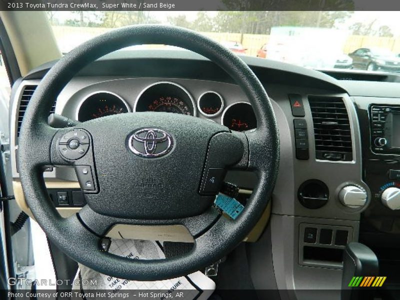 Super White / Sand Beige 2013 Toyota Tundra CrewMax
