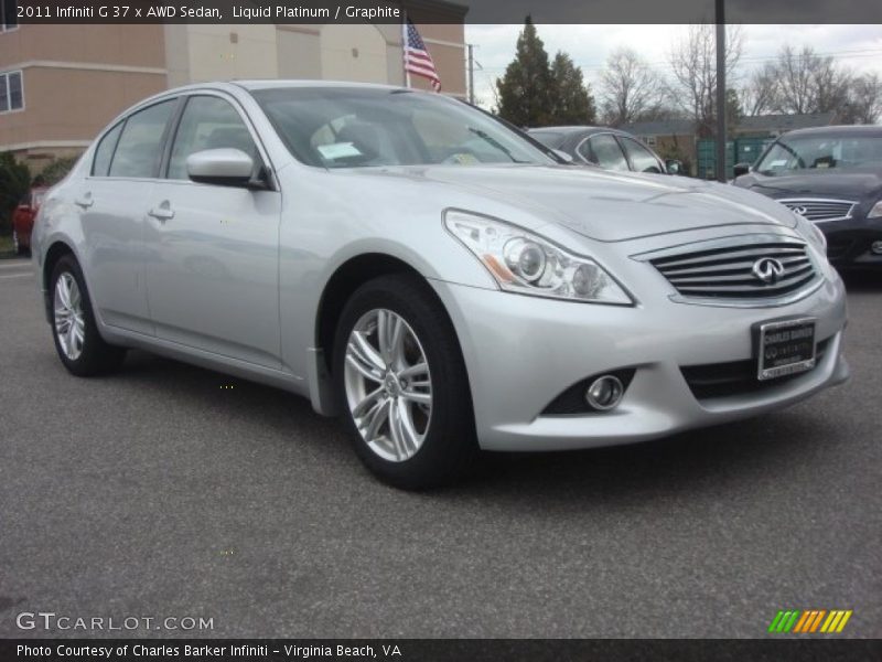 Liquid Platinum / Graphite 2011 Infiniti G 37 x AWD Sedan