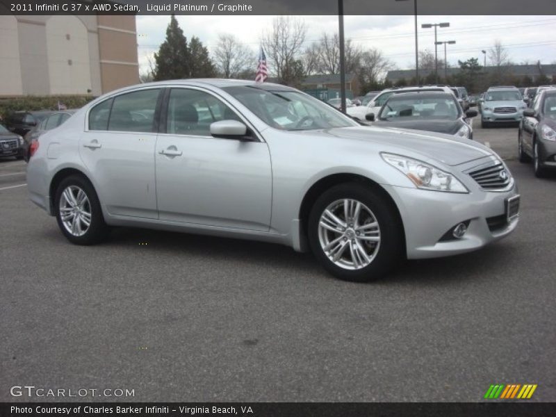 Liquid Platinum / Graphite 2011 Infiniti G 37 x AWD Sedan