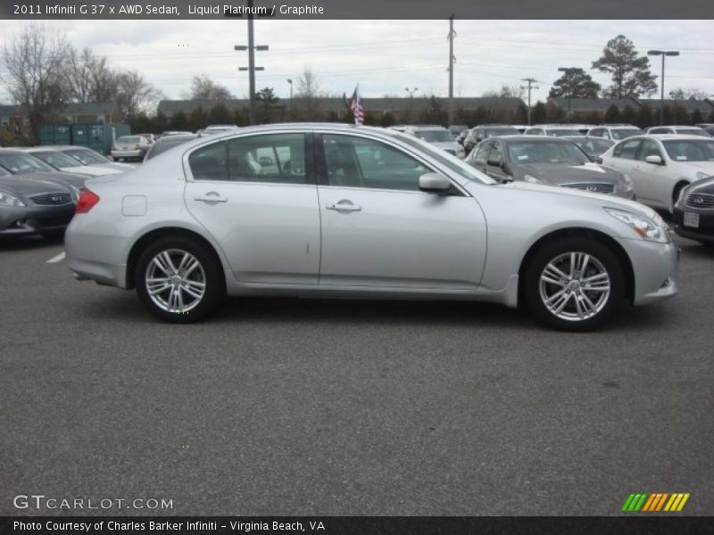 Liquid Platinum / Graphite 2011 Infiniti G 37 x AWD Sedan