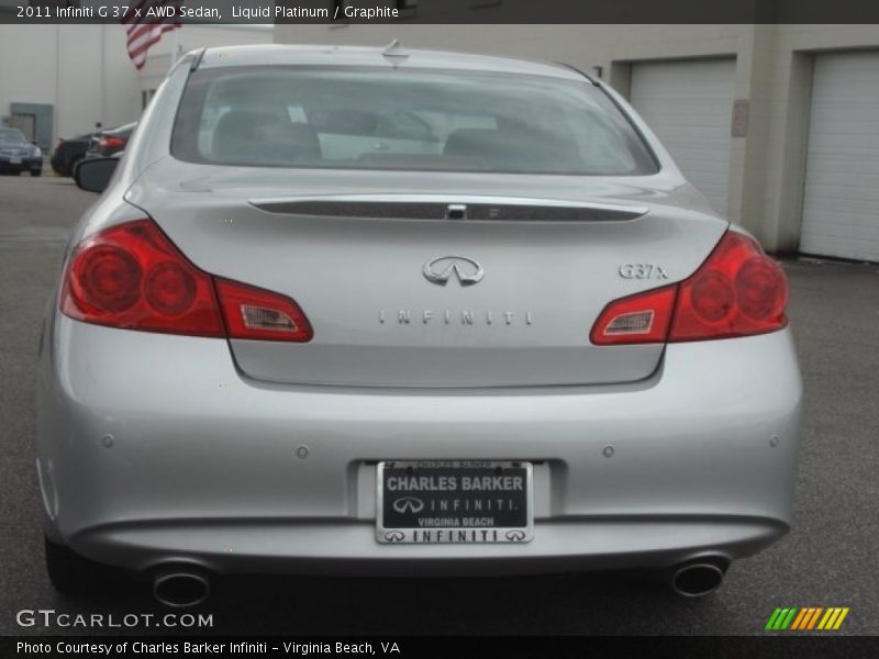 Liquid Platinum / Graphite 2011 Infiniti G 37 x AWD Sedan