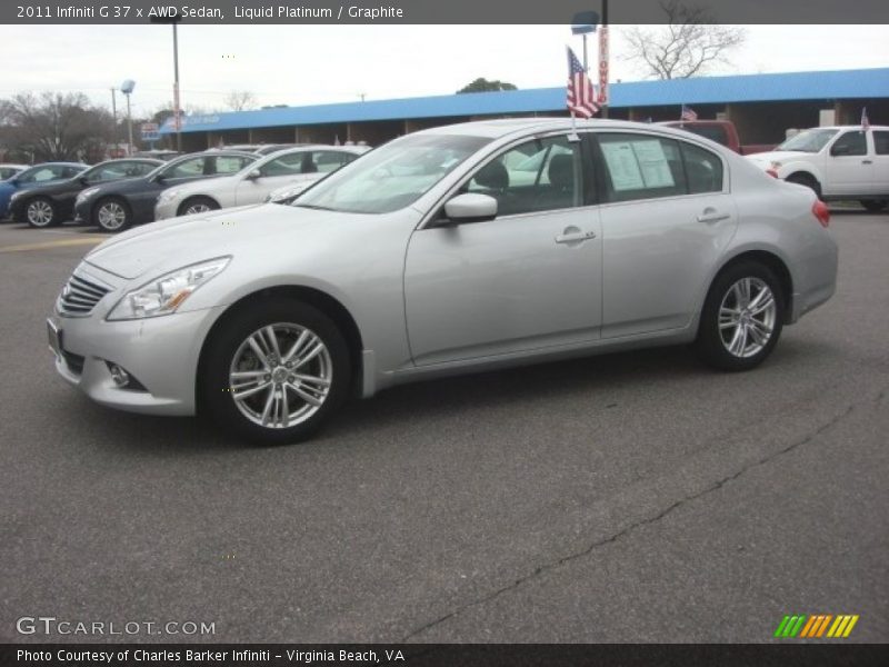 Liquid Platinum / Graphite 2011 Infiniti G 37 x AWD Sedan