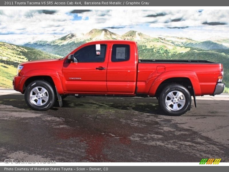 Barcelona Red Metallic / Graphite Gray 2011 Toyota Tacoma V6 SR5 Access Cab 4x4