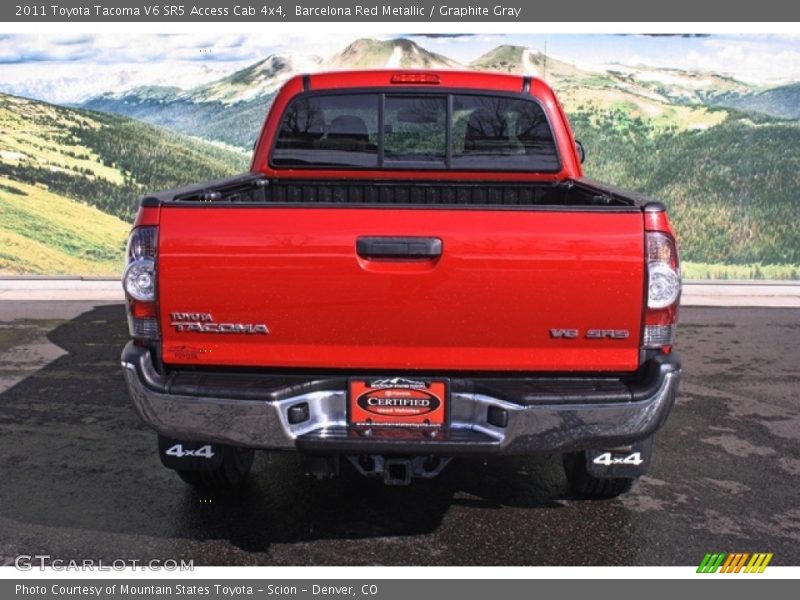 Barcelona Red Metallic / Graphite Gray 2011 Toyota Tacoma V6 SR5 Access Cab 4x4