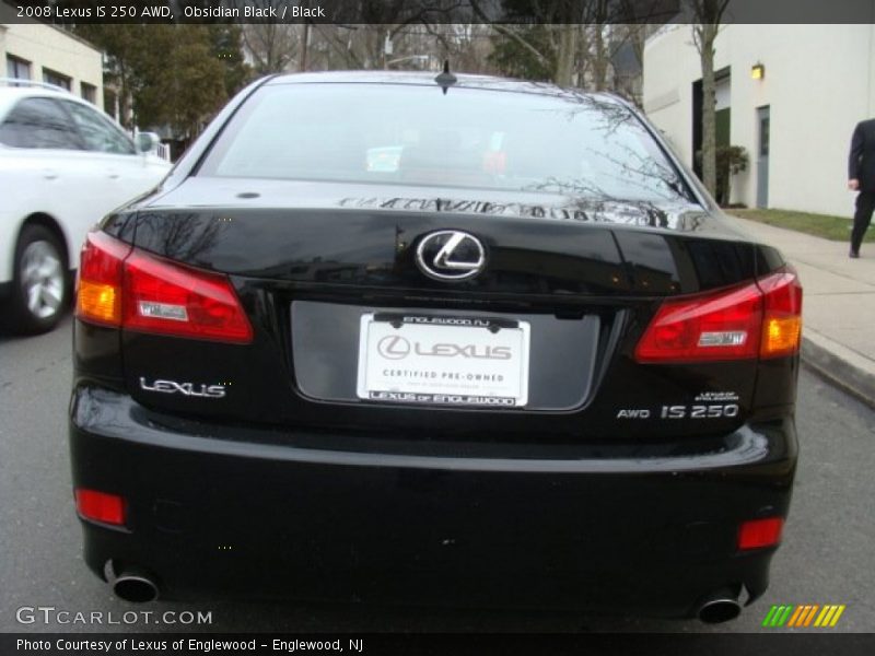 Obsidian Black / Black 2008 Lexus IS 250 AWD