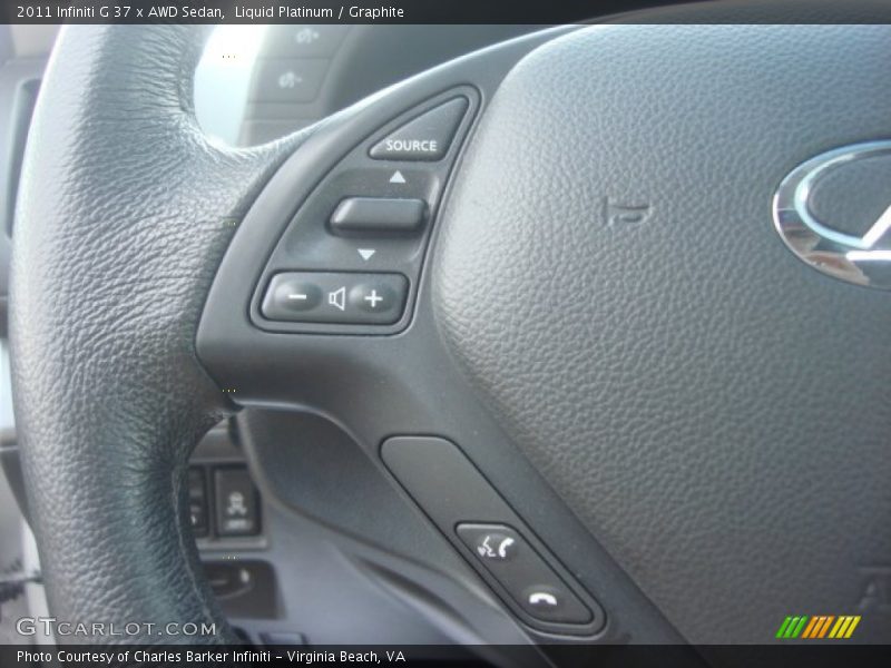 Liquid Platinum / Graphite 2011 Infiniti G 37 x AWD Sedan