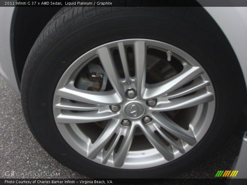 Liquid Platinum / Graphite 2011 Infiniti G 37 x AWD Sedan