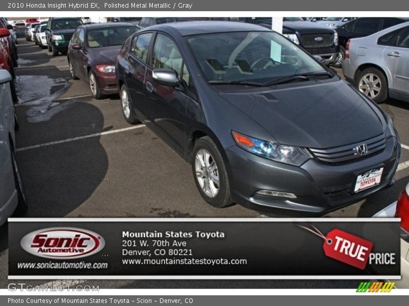 Polished Metal Metallic / Gray 2010 Honda Insight Hybrid EX